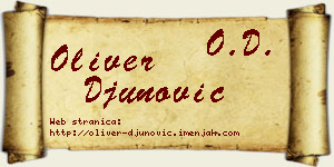 Oliver Đunović vizit kartica